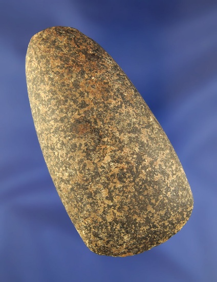 Excellent style on this well polished 4 1/8" Hardstone Adze found in Franklin Co.,  Ohio, 1988.