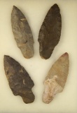 Set of 4 Adena Points from the frame of Norm Archer Adenas, pictured. Largest is 3 7/16