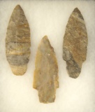 Set of 3 Adena Points from the frame of Norm Archer Adenas, pictured. All around 3 1/2