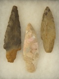 Set of 3 Adena Points from the frame of Norm Archer Adenas, pictured. Largest is 4 1/16