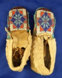 Pair of beaded child moccasins, Nez Perce, in very nice condition.