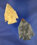 Nice pair of classic style Ohio Pentagonal Points. Largest is 2