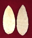 Pair of Adena Blades found by John Schatz in Licking Co., Ohio. Largest is 3 1/2