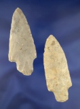 Pair of 2 Adena Points from the frame of Norm Archer Adenas, pictured. Largest is 3 15/16