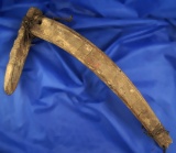 Rare! Original hafted wood and bone adz with original fiber hefting material found in Alaska.