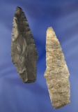 Pair of 2 Adena Points from the frame of Norm Archer Adenas, pictured, one b/g.