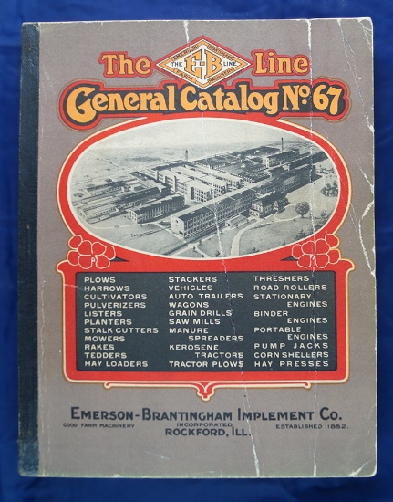 The E-B Line Farm Machinery General catalog No 67, several color fold-out pictures, 307 pages