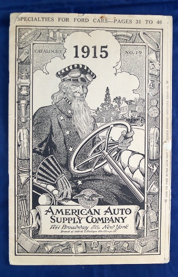 American Auto Supply Co of New York, 1915 catalog #19, "Specialties are for Ford cars", 48 pages