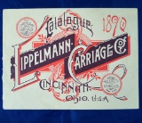 Lippelmann Carriage Co, Cincinnati, Ohio USA 1890 buggie catalog, 24 pages, approx 5