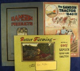 Set of 3 Samson Tractor catalogs:  Horse-Drawn Implements; Model 