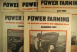 Five Power Farming magazines dated May, June, July, August, and December 1920