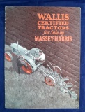 Massey-Harris Company - Wallis Certified Tractors brochure, 31 pages, color cover