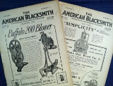 The American Blacksmith set of 2:  1905 Vol 5, No 3 and 1906 Vol 5 No 8.  Ohio State University