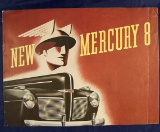 Set of 2 New Mercury 8 colored catalogs, 1941