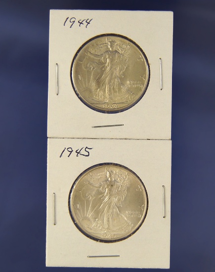 1944 and 1945 Walking Liberty Half Dollars