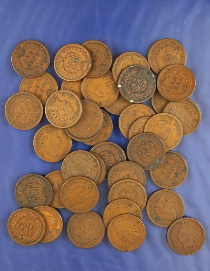 39 Assorted Indian Cents AG-F