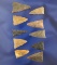 Group of 10 assorted Mississippian Triangle Arrowheads found in Greenup Co., Kentucky.