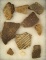 Group of assorted pottery shards, largest is 3