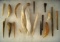 Large group of assorted Midwestern bone and shall artifacts, largest is 4 3/4