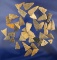 Group of 40 assorted Mississippian Triangle Arrowheads found in Greenup Co., Kentucky.