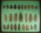 Framed group of 26 Arrowheads found near the Cumberland River in Kentucky - largest is 3 1/4