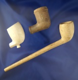 Set of clay trade and tavern pipes – largest is 6