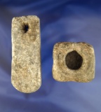 Unique steatite square pipe and pipe preform found in New York. Largest is 3 1/2