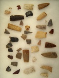 Large group of assorted broken Western Artifacts for study. Largest is 2 1/2