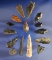 Large assortment of Arrowheads and Drills, largest is 2 1/16