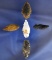 Set of five assorted Arrowheads found in Oregon, largest is 1 3/8