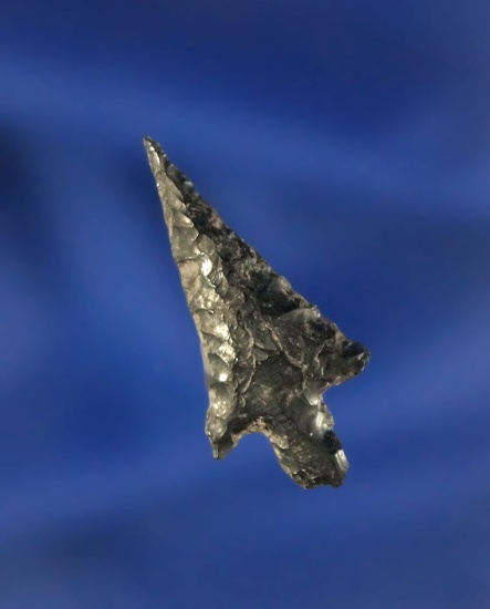 1 1/16" Wallula made from heavily patinated Obsidian, found in Oregon.