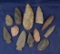 Group of assorted Midwestern Flint Artifacts, largest is 3 1/2