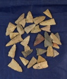 Set of 30 assorted Triangle Points, largest is 1 9/16
