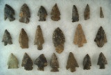 Set of 20 assorted Arrowheads, largest is 2 1/2