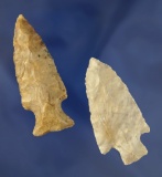 Pair of Kentucky Arrowheads, largest is 2 13/16