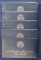 5 1972 40% Silver Eisenhower Dollars in Original Blue Envelopes