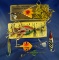 Vintage fishing lures:  Fred Arbogast Hawaiian Wiggler lot of six pieces included two boxes, one wit