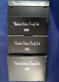 1979, 1980, 1981 and 1982 Proof Sets in Original Boxes