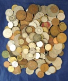 Over 175 Assorted Foreign Coins Including Some Silver