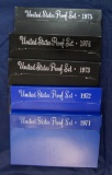 1971, 1972, 1973, 1974 and 1975 Proof Sets in Original Boxes