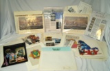 Stamps: 946 and 947 American Commemorative Panels, 2 Sets Steamboat Stamps and Prints, 2 Legends Bas