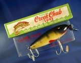 Vintage Creek Chubb fishing lure in box.