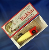 Vintage fishing lure: Heddon Dowagiac Lucky 13– Centennial edition, wood. With box.