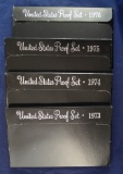 1973, 1974, 1975 and 1976 Proof Sets in Original Boxes