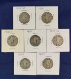 1926, 1926-D, 1927, 1929, 1929-S, 1930 and 1930-S Standing Liberty Quarters G-F