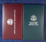 1988 Olympic and 1991 Korean War Memorial Proof Commemorative Silver Dollars in Original Boxes with