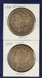1884 and 1900-O Morgan Silver Dollars VG-F