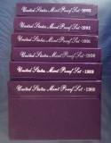 1988, 1989, 1990, 1991, 1992 and 1993 Proof Sets in Original Boxes with COA’s
