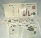 Stamps: 40 Different American Commemorative Panels 451 – 477 and 487 - 499