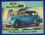 Vintage Automobile Advertising: Set of 3 Dodge Brothers Co. catalogs:  1936, 1937, and 1940
